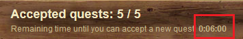 6 minutes cooldown on quests 6 minutes cooldown on quests