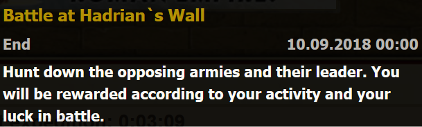 Battle at Hadrian's Wall Battle at Hadrian's Wall