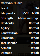 Caravan Guard stats