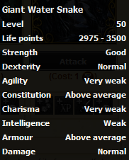 Giant Water Snake stats