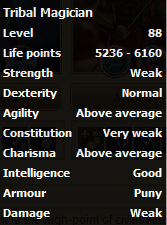 Tribal Magician stats