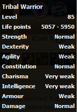 Tribal Warrior stats