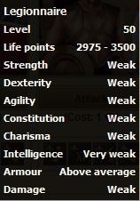 Legionnaire stats