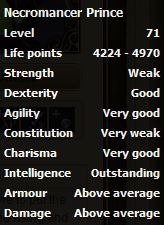 Necromancer Prince stats