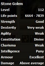 Stone Golem stats