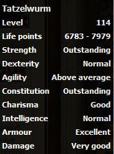 Tatzelwurm stats