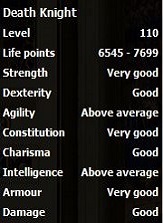 Death Knight stats