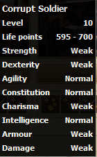 Corrupt Soldier stats