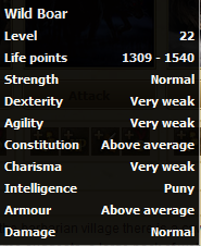 Wild Boar stats