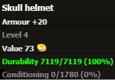 Skull helmet stats