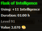 Flask of Intelligence stats