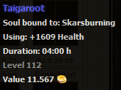 Taigaroot stats
