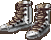 Silver battle boots