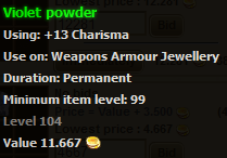 Violet powder stats