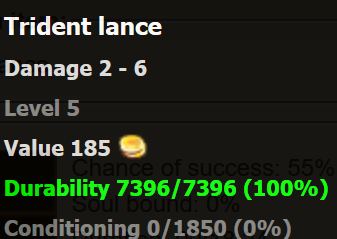 Trident lance stats