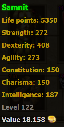 Samnit stats Samnit stats