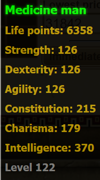 Medicine Man stats Medicine Man stats