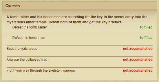 Dungeon quests example