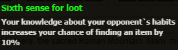 Sixth sense for loot