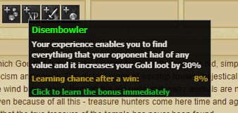 Chance to learn a bonus