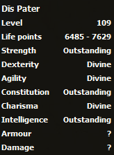 Dis Pater stats Dis Pater Medium stats